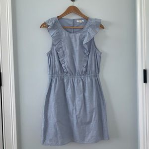 Light Blue Ruffle Dress Madewell Size 8